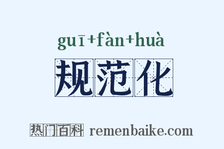 规范化是什么意思的图片